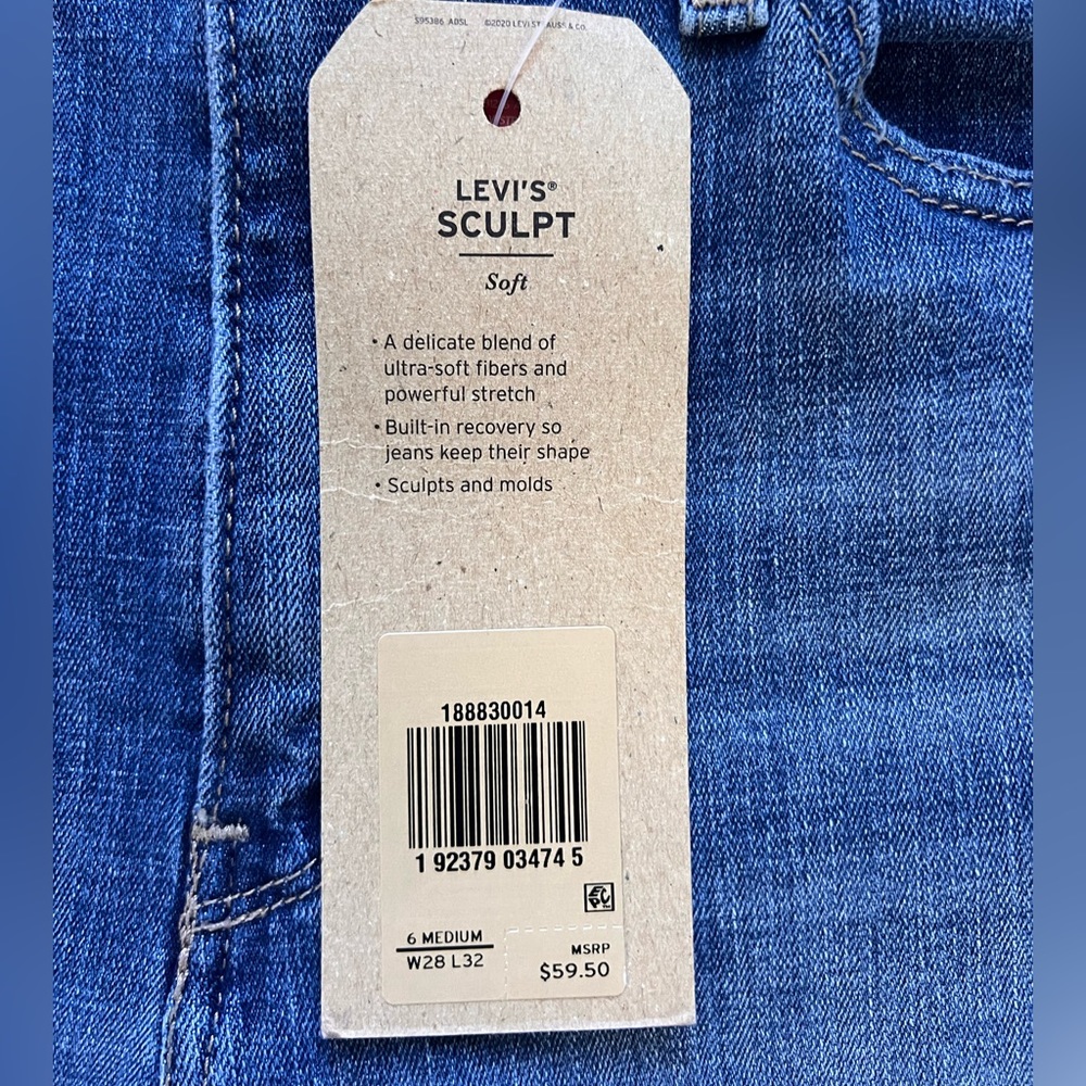 NWT Levi’s High rise straight jeans - Picture 6 of 10